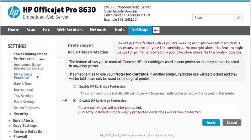 HP_8630_EWS_Settings_Preferences_Cartridge-Protection_1