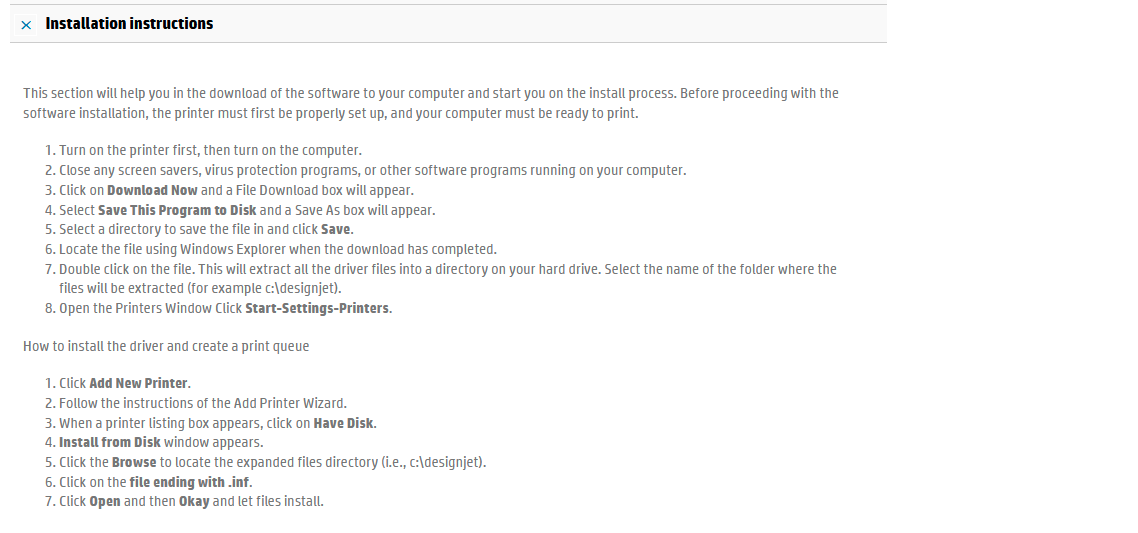 Downloading Driver for DesignJet Printer - HP Support Community - 8258682