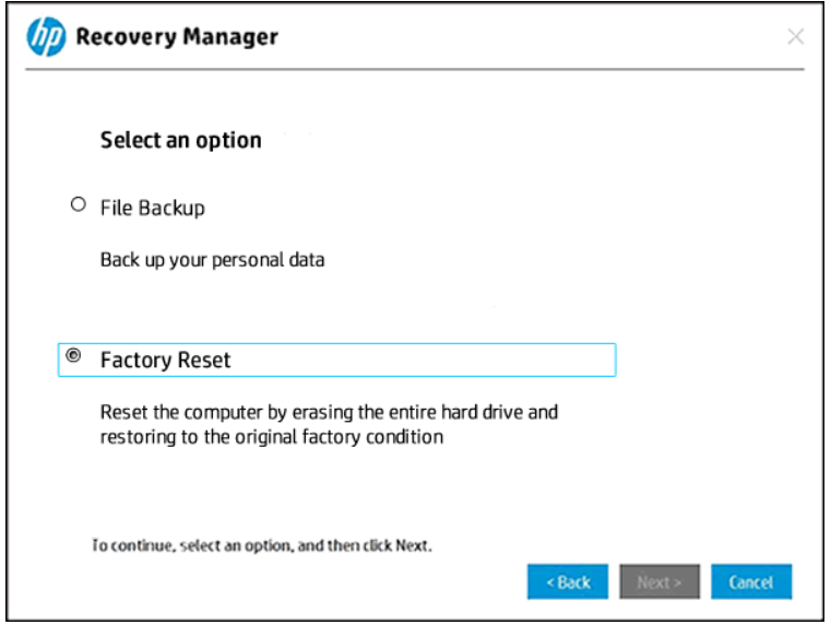 Solved HP Cloud Recovery Tool just starts the Windows Installer HP