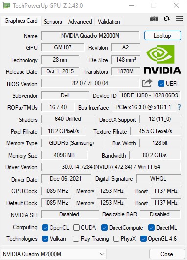 Solved: Driver installation issues with NVIDIA Quadro M2000M (Sub Ve... -  HP Support Community - 8270506