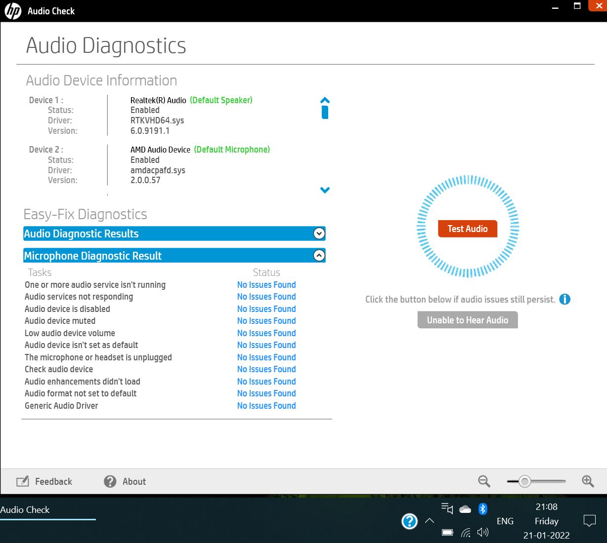 I have an issue with AMD Microphone Array. Sound is not dete... - HP  Support Community - 8274875