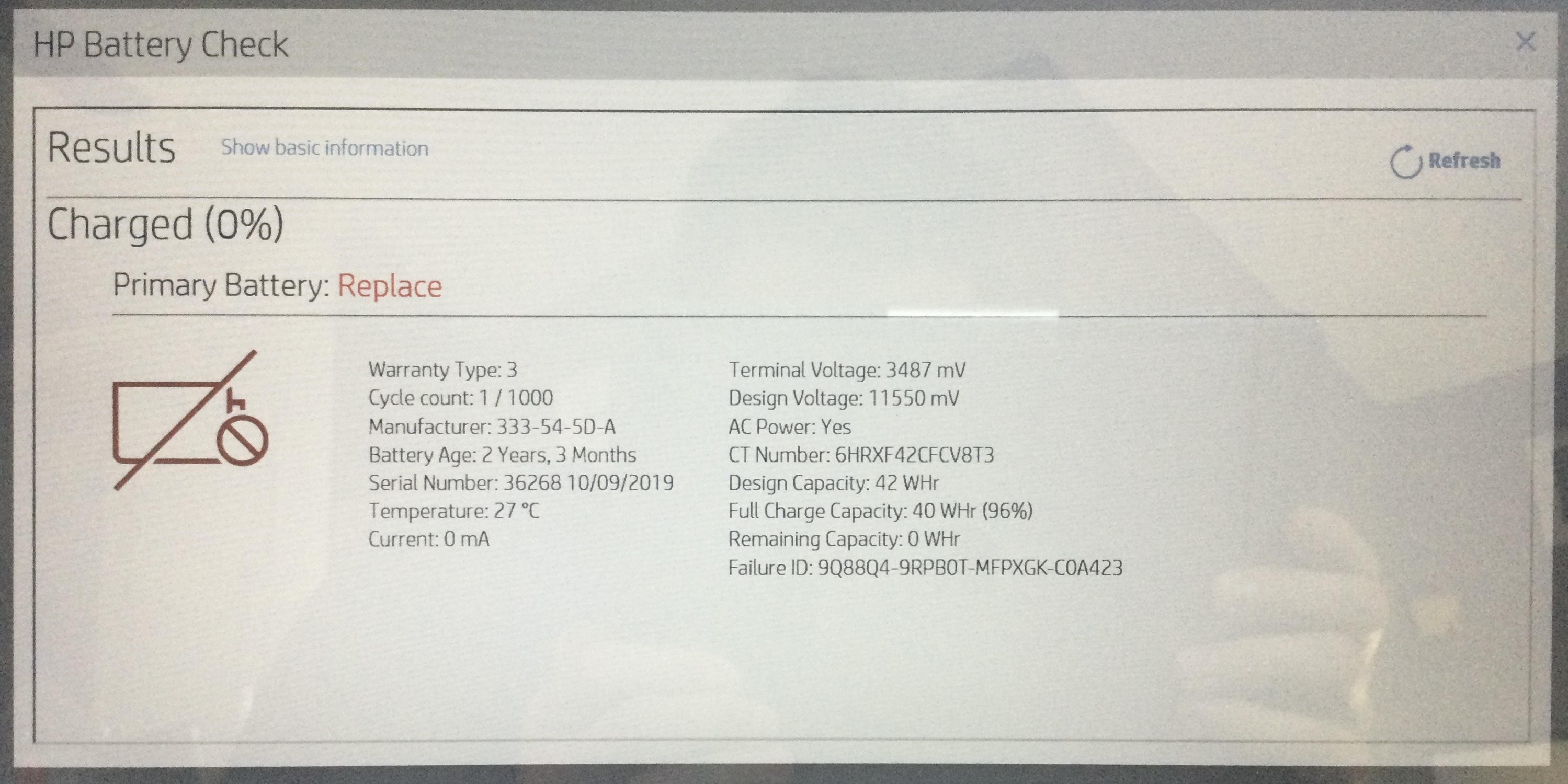 Battery dead with 1 cycle. Won't Charge. HP Support Community 8290493