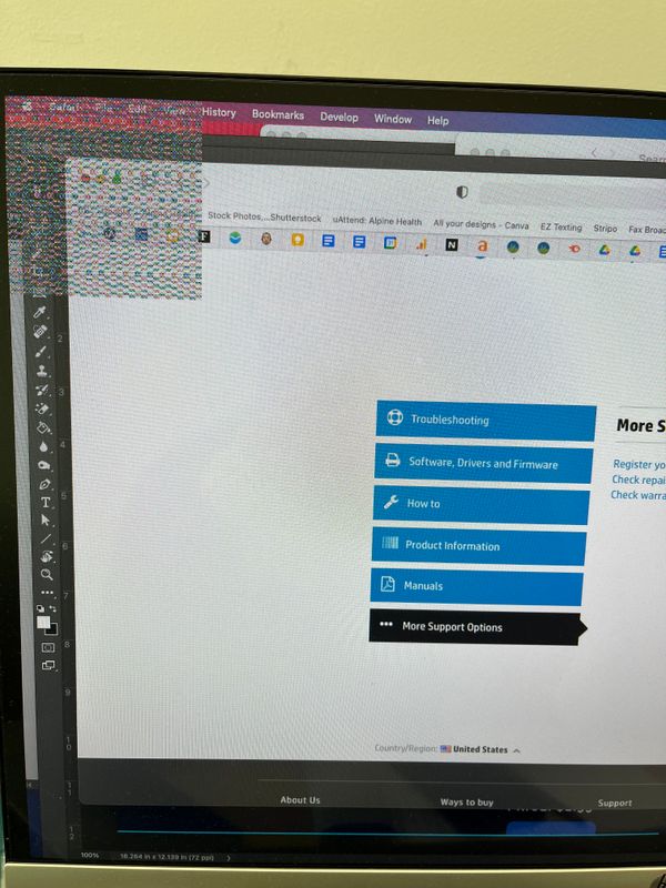 The corner of my monitor is discolored now HP Support Community 8311755