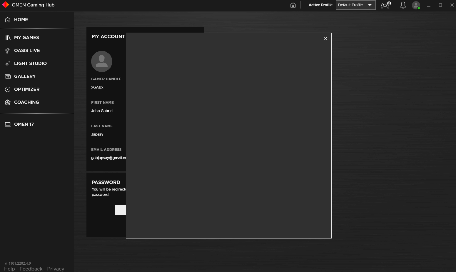I Can t Add A Profile Picture In My Omen Gaming Hub Account HP