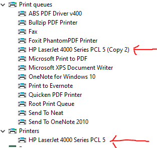 Can't delete duplicate HP LaserJet 4000 printers - HP Support Community -  8318854