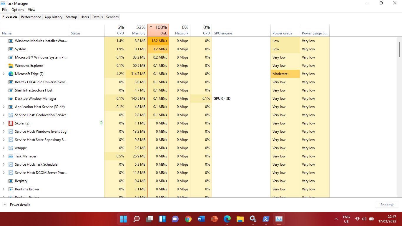 100 % disk usage windows 11 - HP Support Community - 8332053