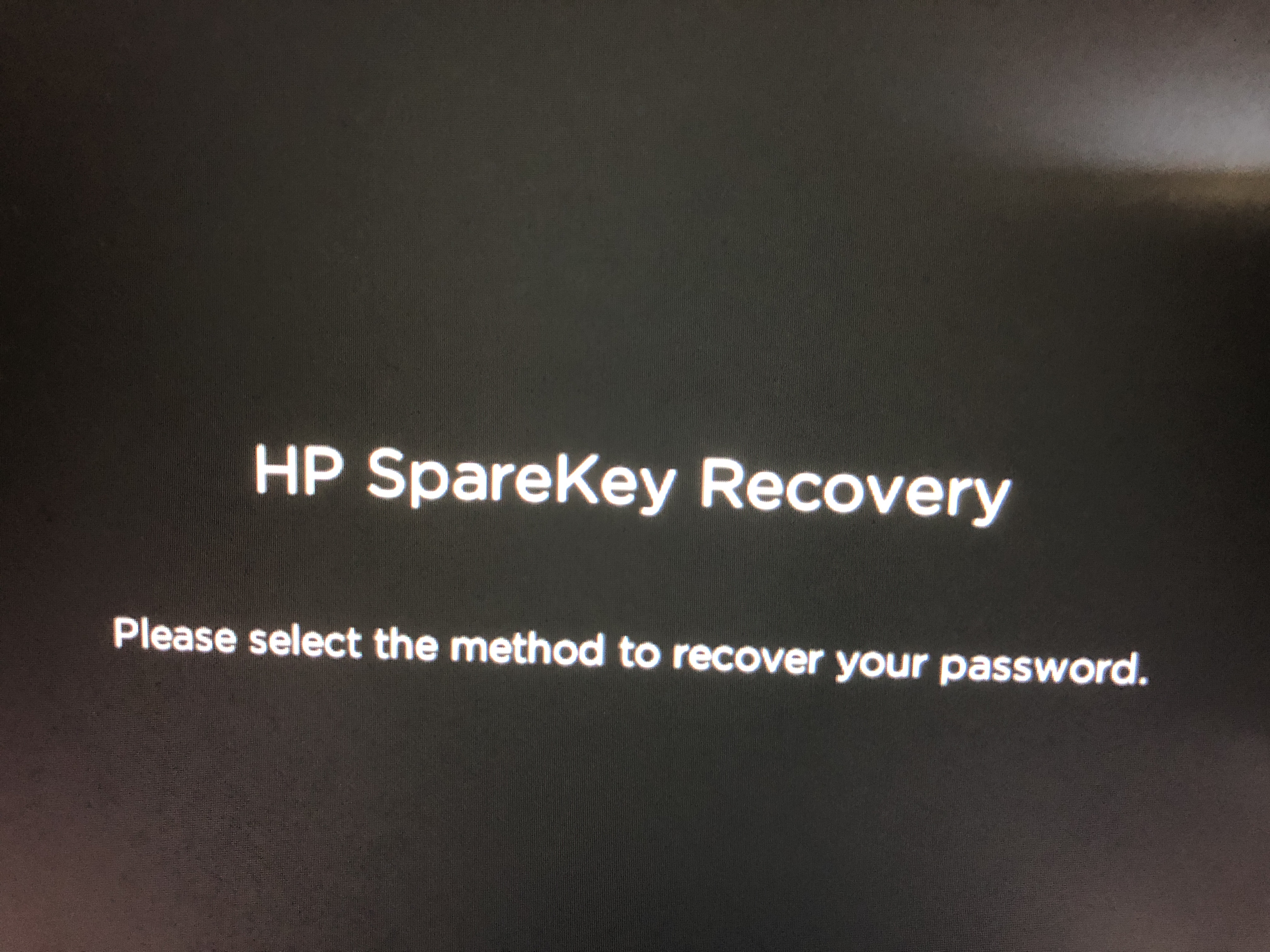 Hp sparekey recovery on startup - HP Support Community - 8339944