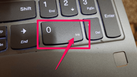 Where is Insert Key on Laptop Keyboard  