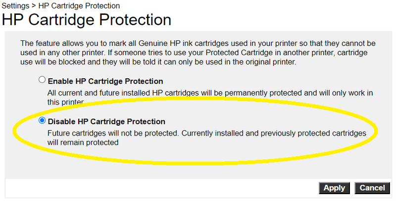 anders haag toewijzen Cartridge protection - HP Support Community - 8355911