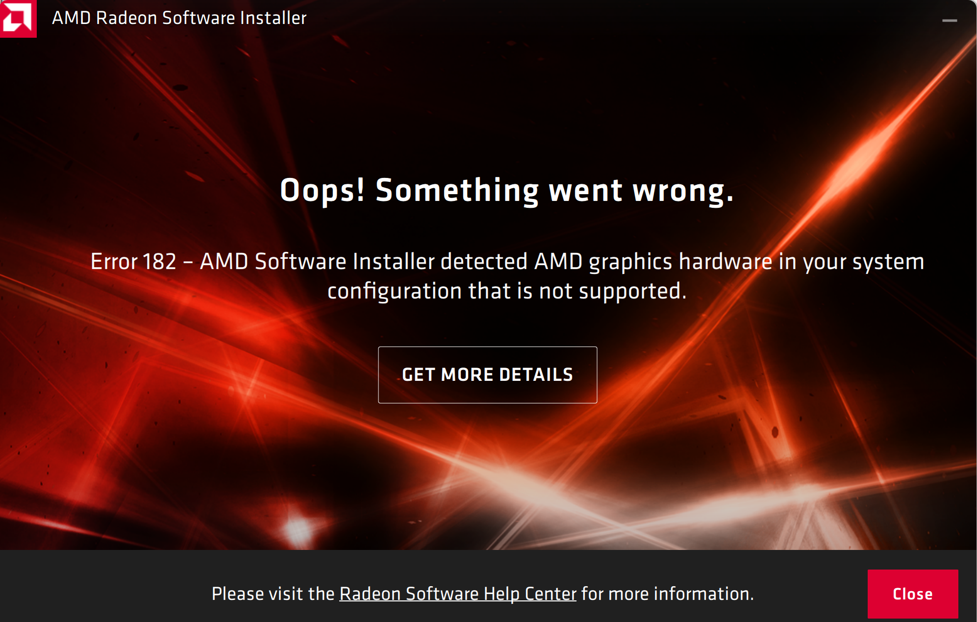 Ошибка АМД. Ошибка драйвера AMD. AMD ошибка 184. 184 Ошибка АМД при установке драйвера.