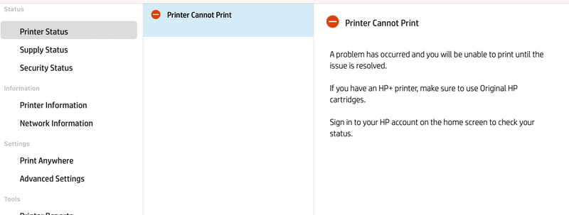 Solved: Envy 6000 - Printer Cannot Print - and refuses to say why! - HP  Support Community - 8317676