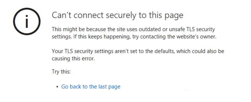 How to fix Edge error Can't connect securely to this page ea... - HP  Support Community - 8397391