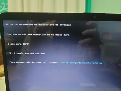 Mi laptop no ingresa a Windows, no reconoce disco duro (3F0) - HP Support  Community - 8399087