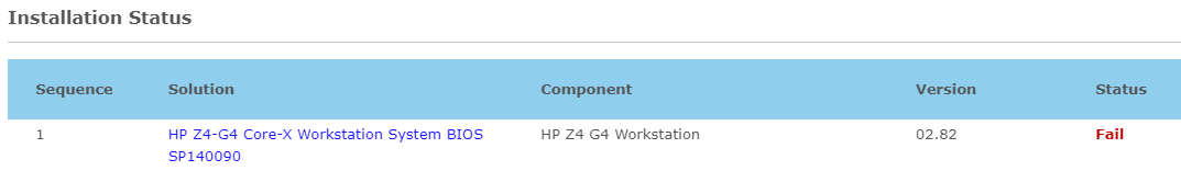 HPIA fails to update BIOS for HP Z4 G4 Workstation - HP Support ...