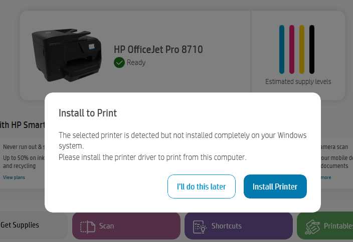 HP OfficeJet Pro 8715 not printing on new computer - HP Support ...
