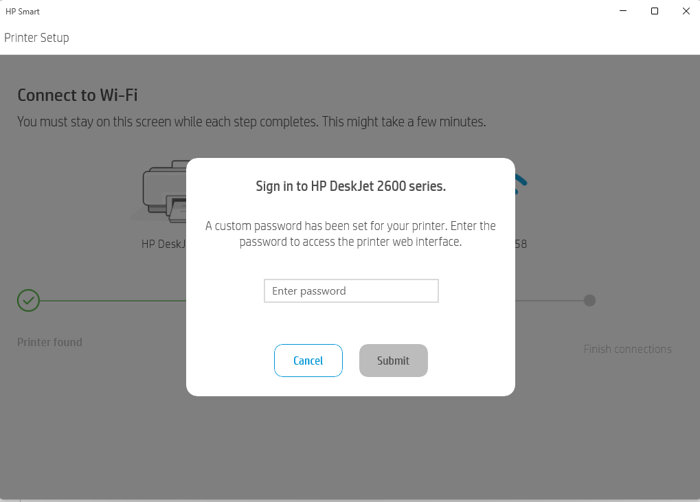 Custom password to sign in to the printer - HP Support Community - 8390865