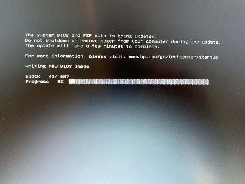 Laptop crashes after start while writing new BIOS image - HP Support  Community - 8400942