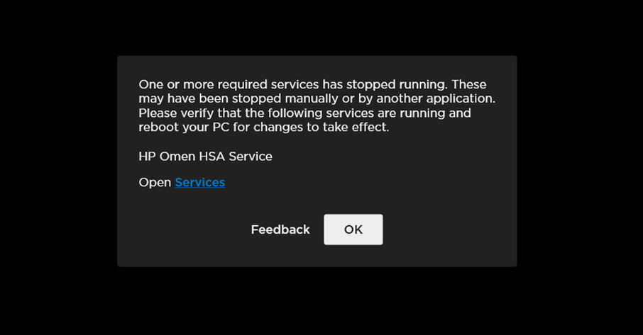 Sharing]: How to resolve "HP Omen HSA Service" stopped duri... - HP Support  Community - 8406082