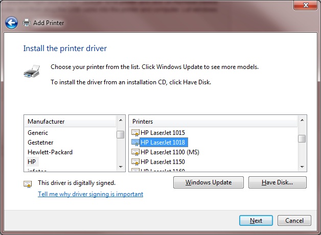 Solved: HP 1018 -- Driver Installation -- Problem -- uninstalling (W... - HP  Support Community - 1770333
