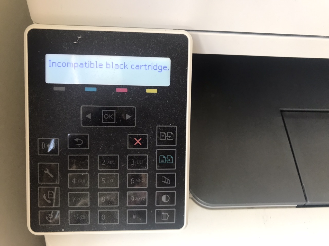 Black Cartridge” shown after replacing a new b... HP Support Community 8425748