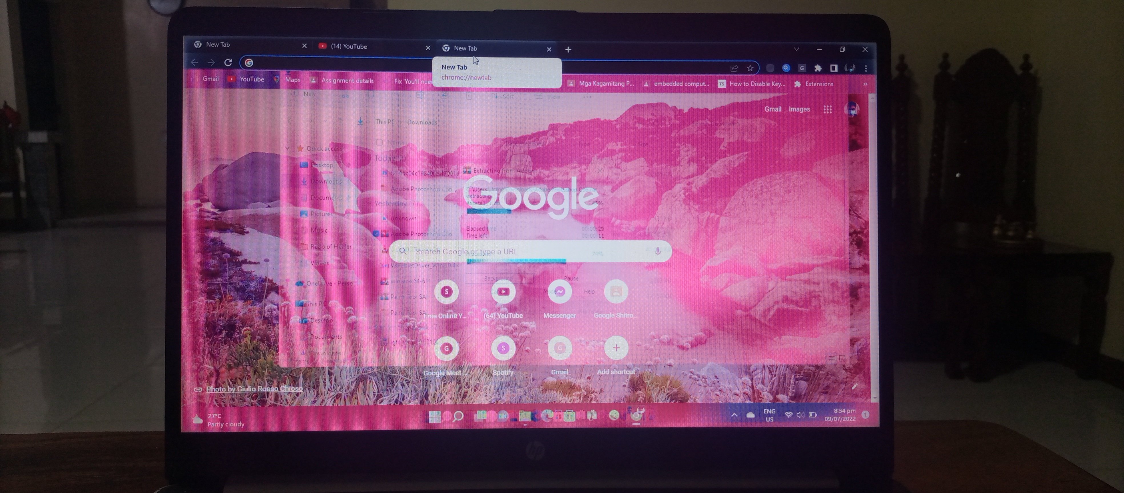 HP laptop getting pink screen on display - HP Support Community - 8426566