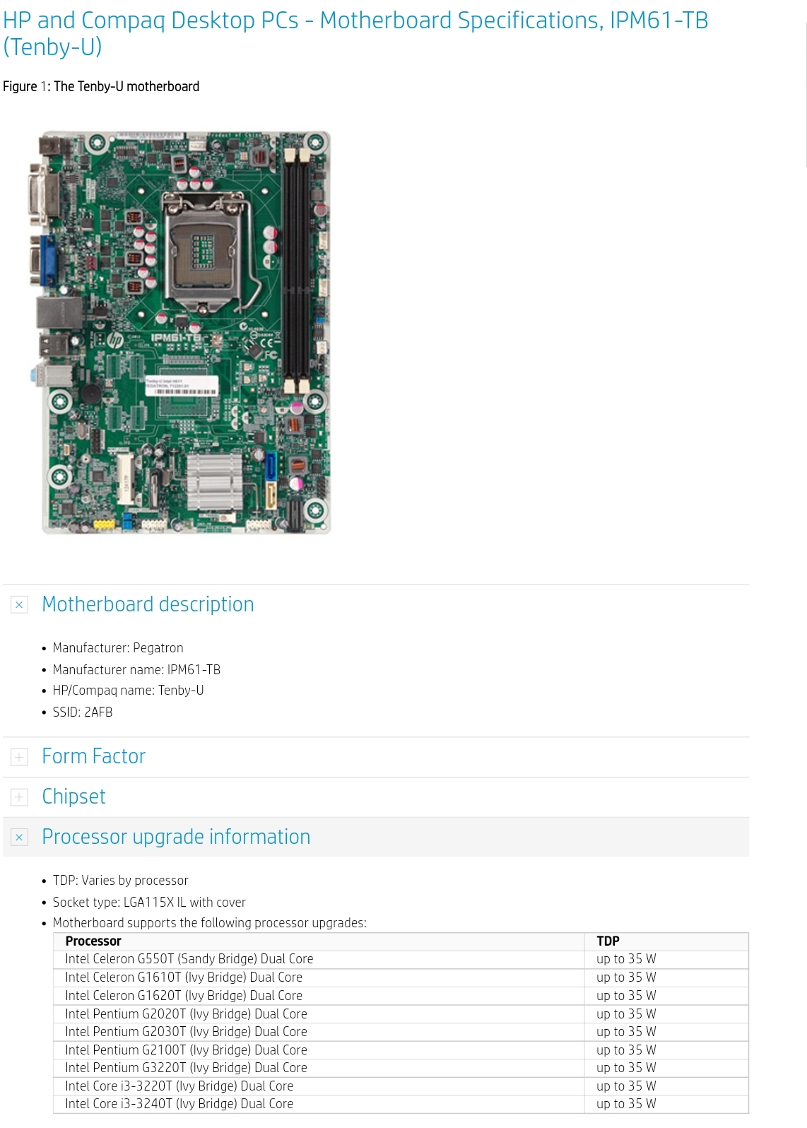 Needed Processor Updrade Information - HP Support Community - 8439198