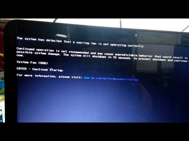 When ever i start laptop it showing error like,cooling fan i... - HP  Support Community - 8441609