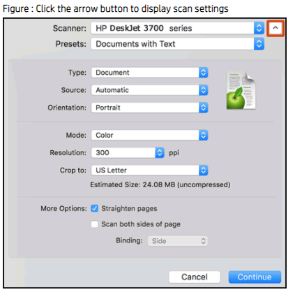 how to scan id card both sides on one page hp