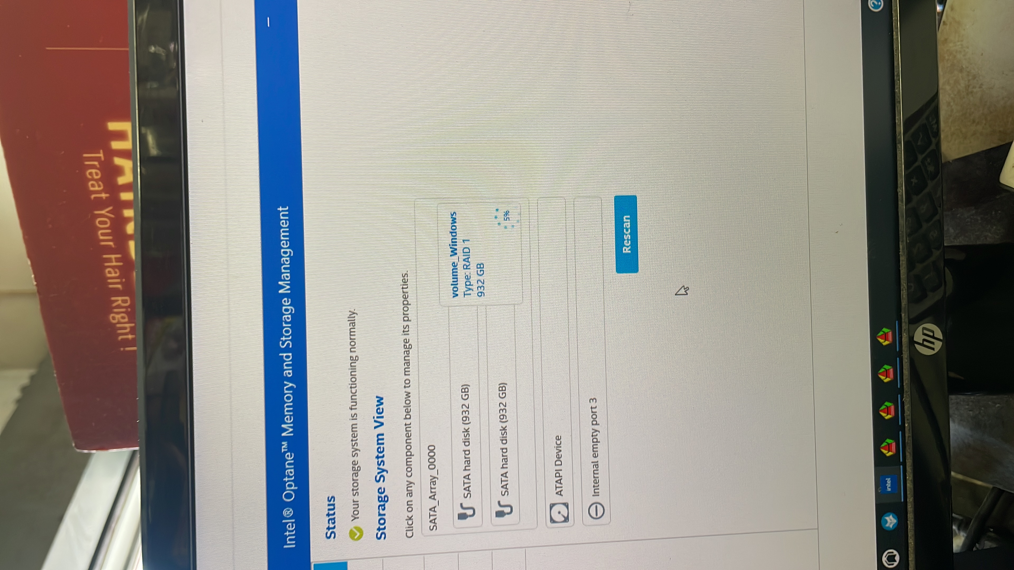My window 10pro Elitedesk Raid 1 constantly resync when boot... - HP ...