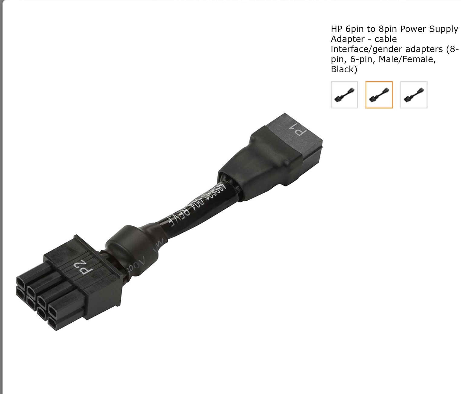 Solved HP Z420 600W psu 6 pin to 8 pin adaptercables HP Support
