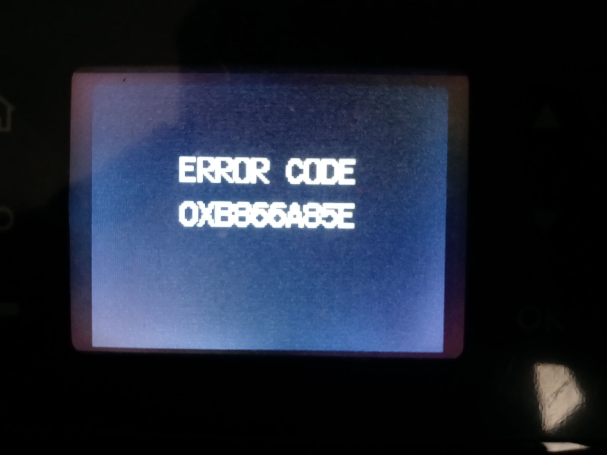 Error Code 0XB866A85E - HP Support Community - 8453160