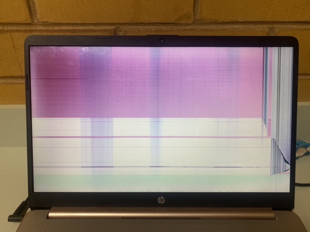 Screen has pink and green lines randomly - HP Support Community - 8459964