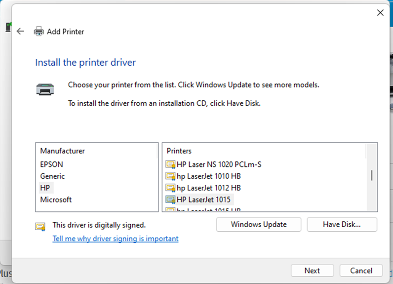 windows 11 hp printer drivers