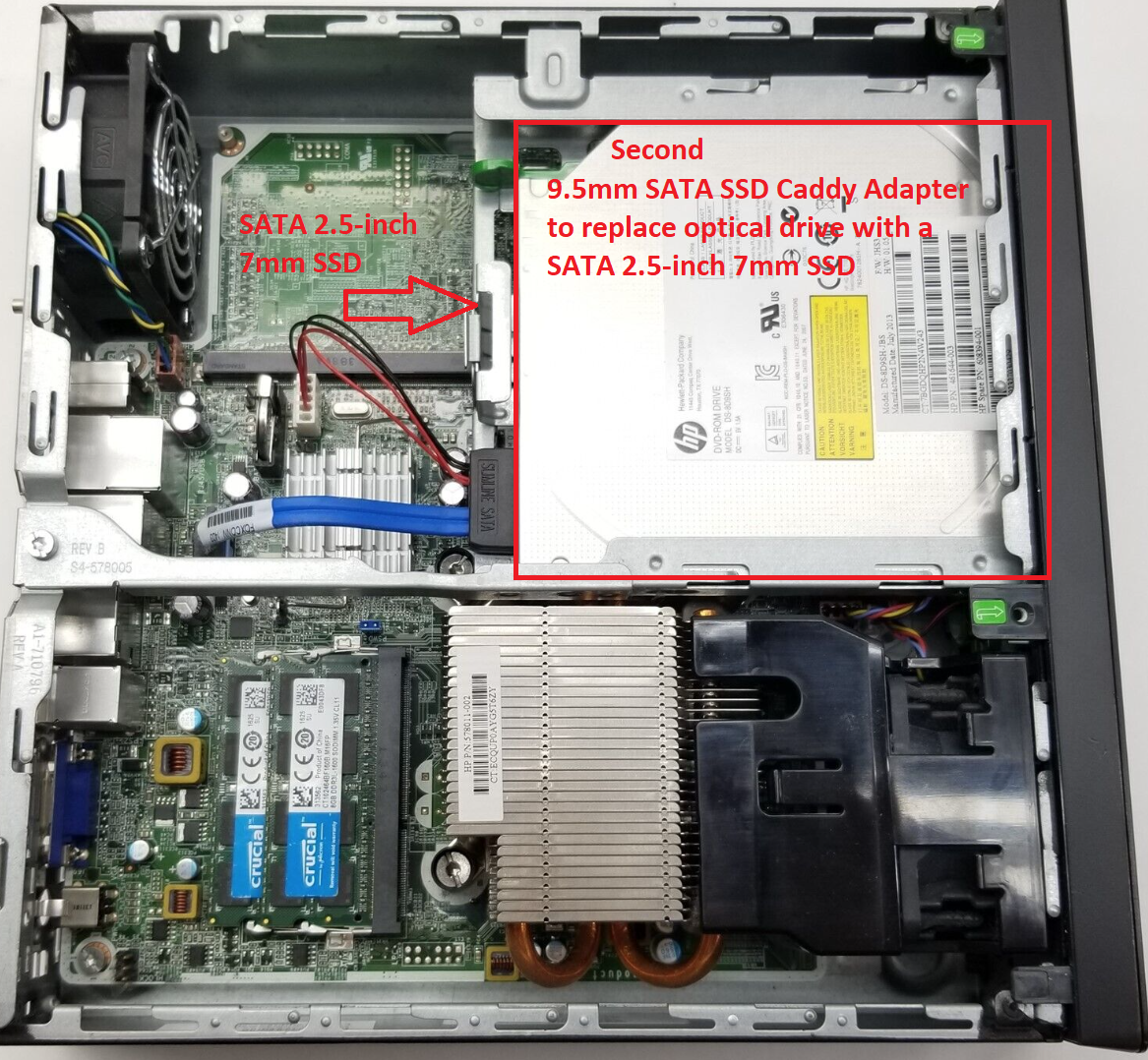 Solved: EliteDesk 800 G1 USDT - 2+ additional internal Hard Drives ... - HP  Support Community - 8471875