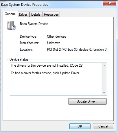 Solved: Missing driver for "Base system device" x2 after Windows 7 i... -  HP Support Community - 209543