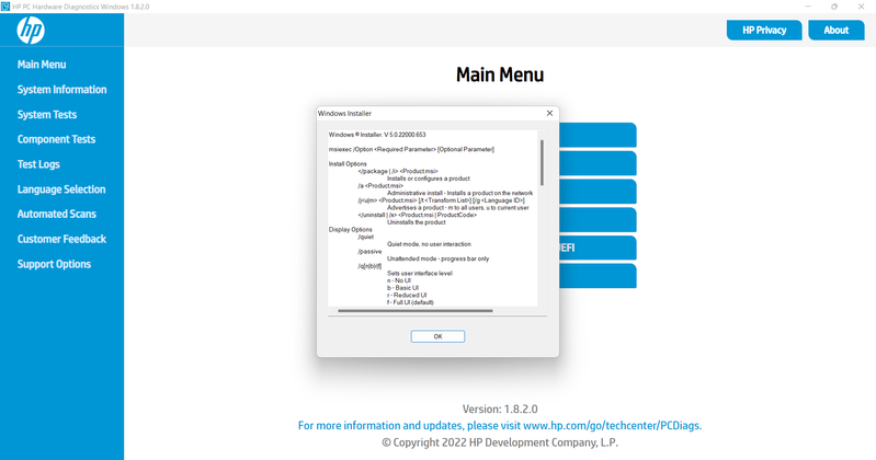 keeps popping up whenever I click Hp Diagnostic. I tried autorun and cmd but still popping up :<