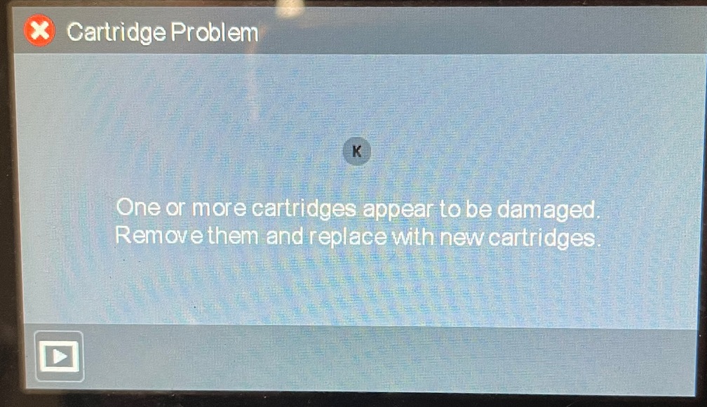 Problem With Printer Or Ink System