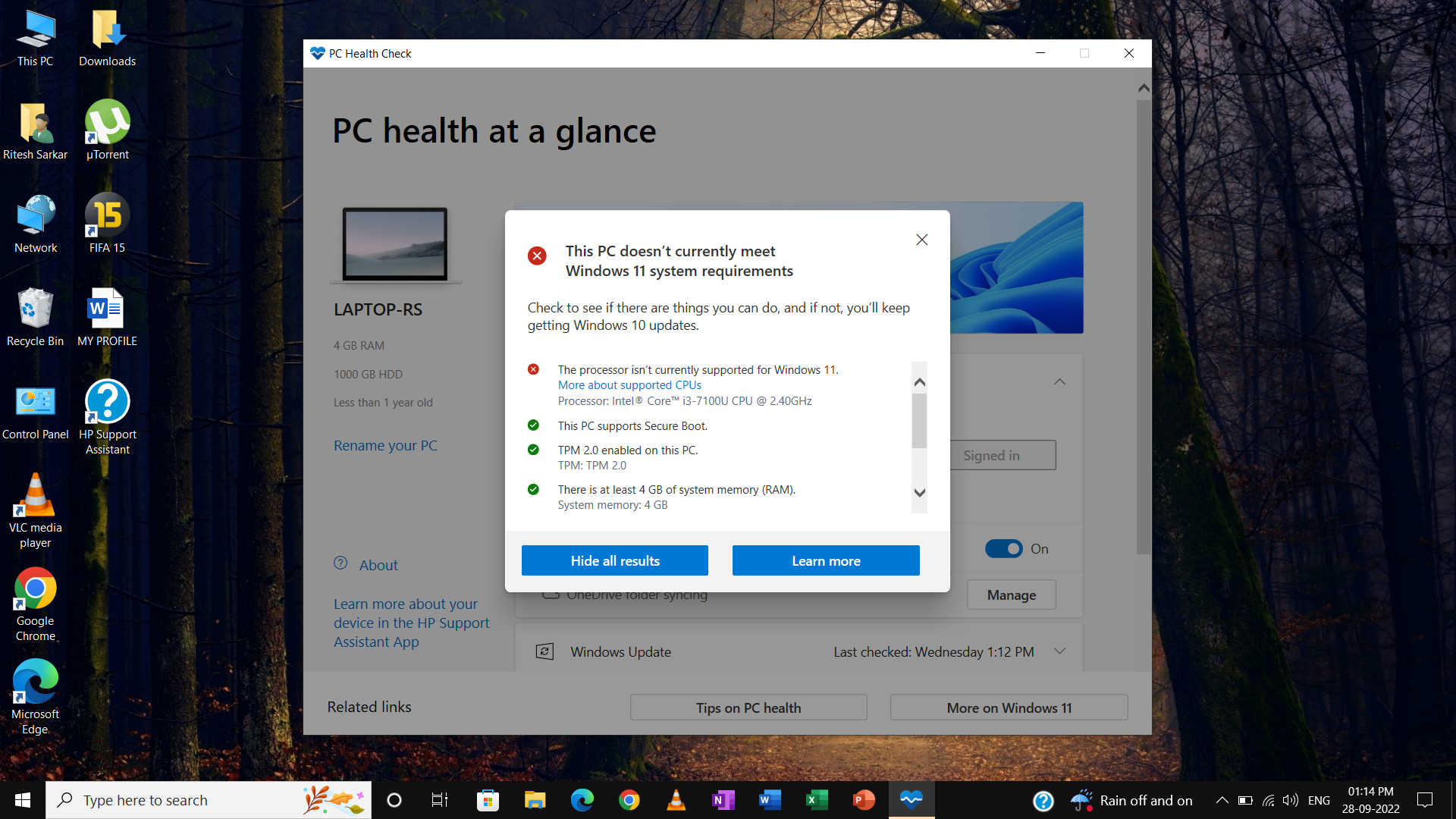 hp notebook windows 11 update