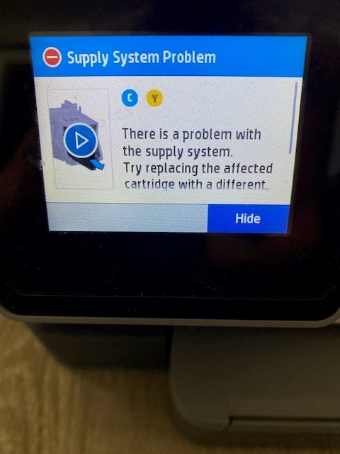 Printer not printing blue/Cyan - HP Support Community - 8493405