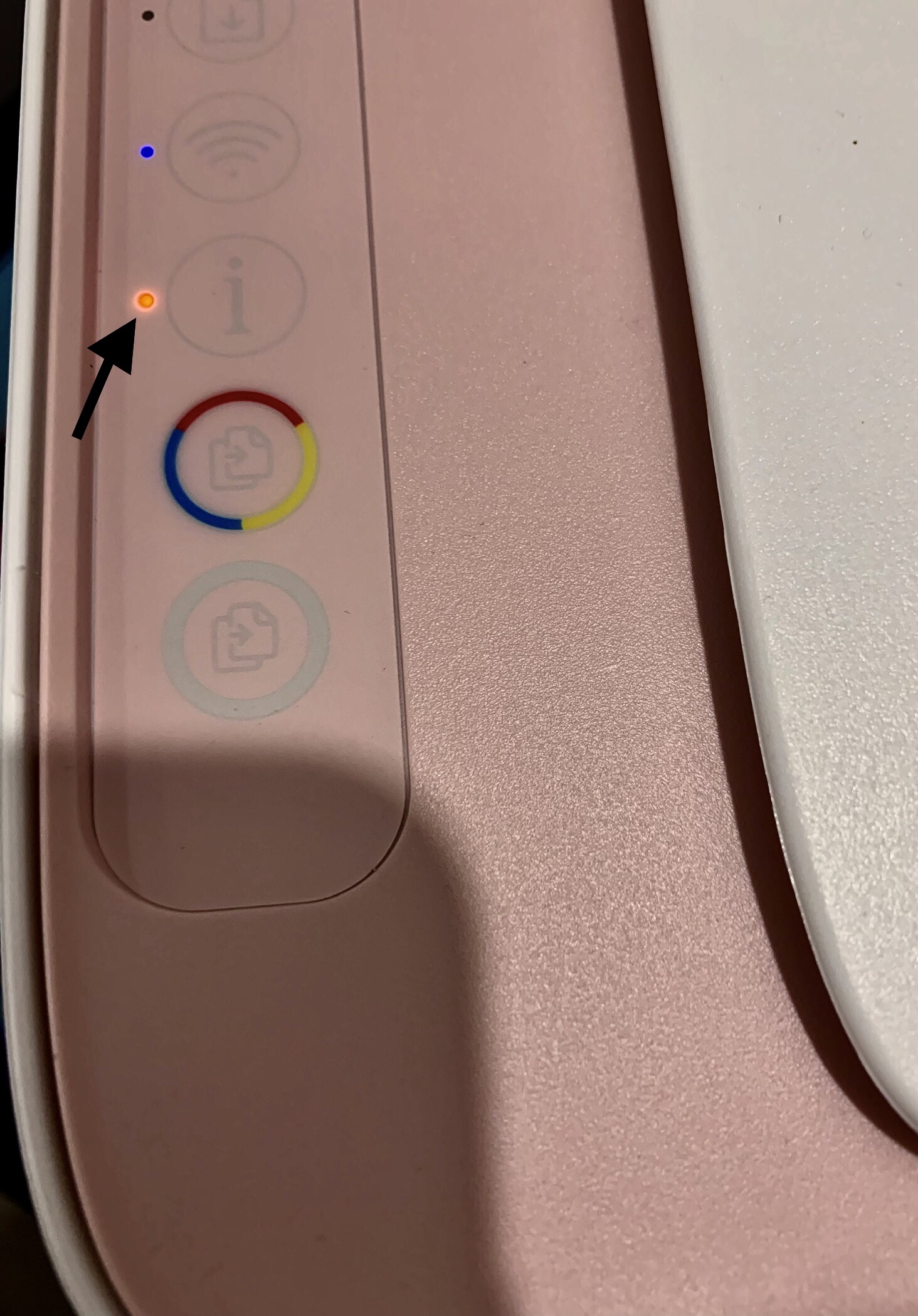 Orange light HP Support Community 8470509