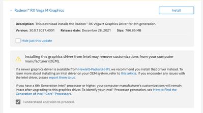 Installing the latest Radeon RX Vega M GL driver on the HP S... - HP  Support Community - 8520350