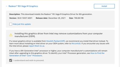 Installing the latest Radeon RX Vega M GL driver on the HP S... - HP  Support Community - 8520350