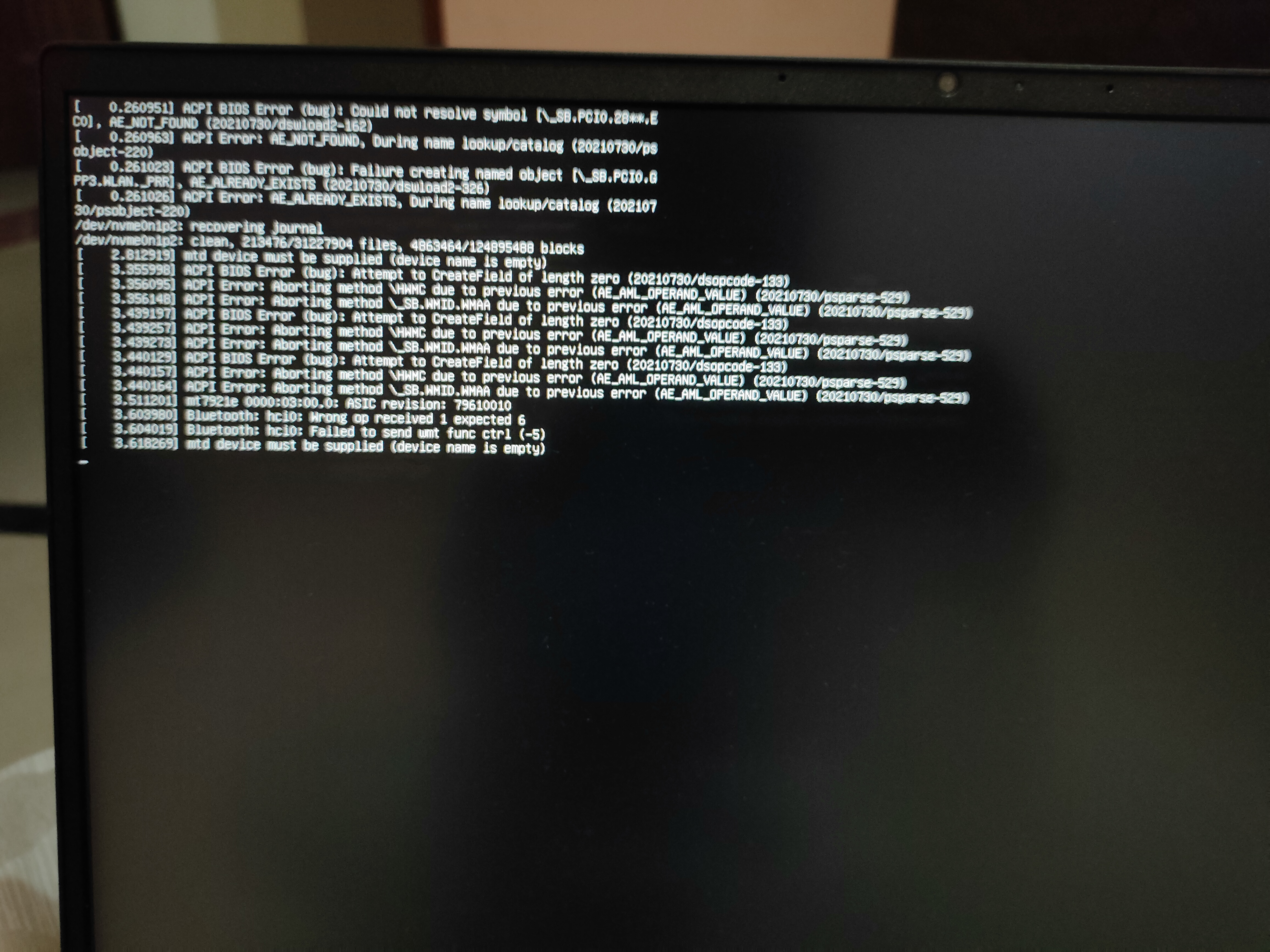 installed Ubuntu Linux but after installation, it shows ACP... - HP ...
