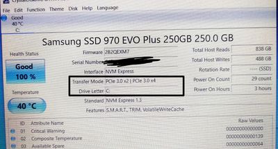 970 evo store plus temperature