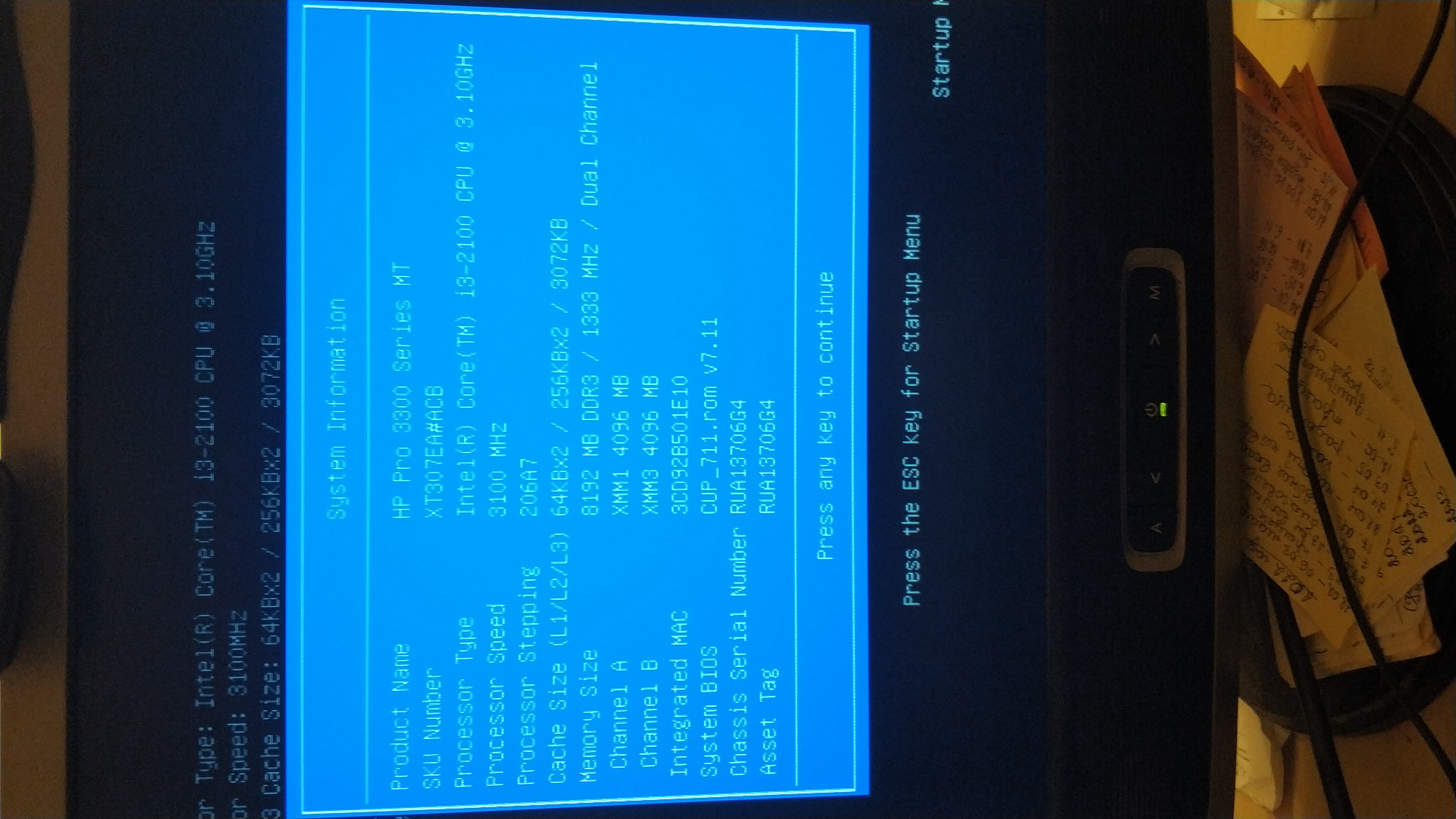 ⑦★BIOS起動OK★ジャンク★メモリ16GB　 i7　HP 8300 SFF 2ABF V.1.01 VS i7-2600 - HP Support Community - 8576501