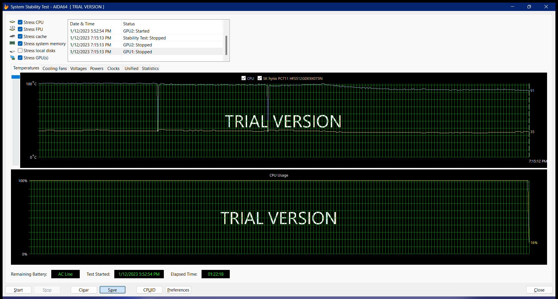 HP Victus 16 over 100 °C while installing game - HP Support Community ...