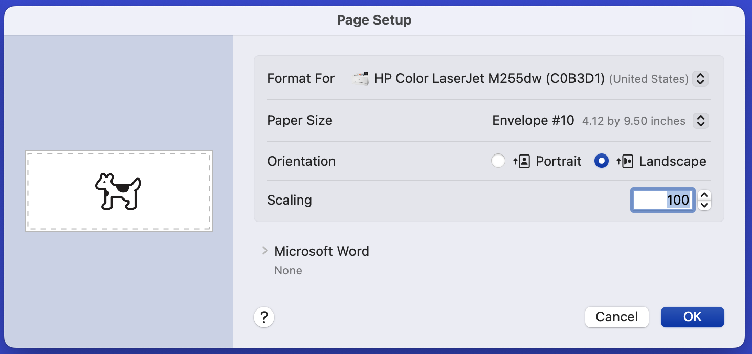 Solved: HP M255dw does not position text properly on envelope - HP ...