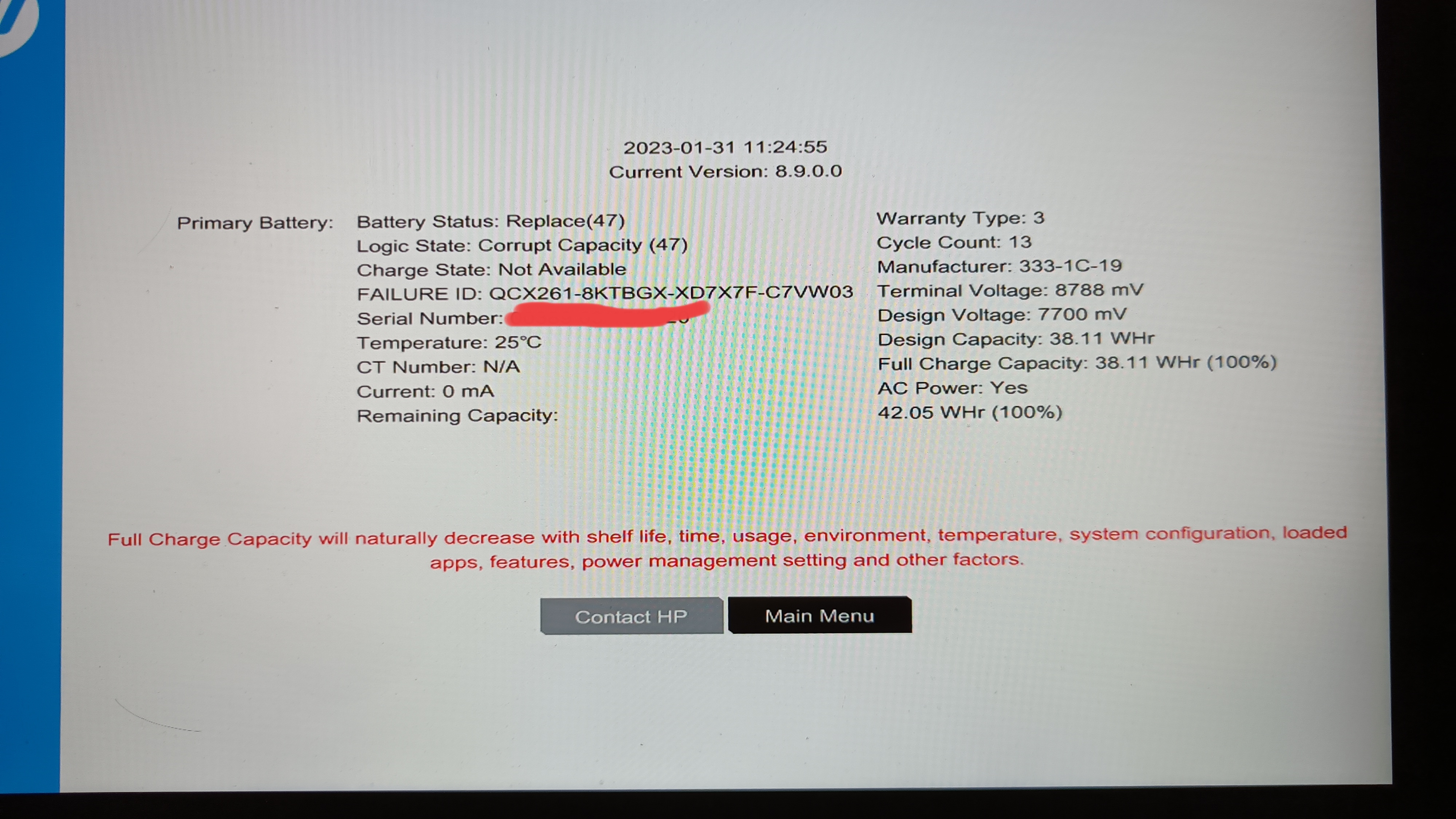 After Calibrating Battery, now it shows battery failure - HP Support ...