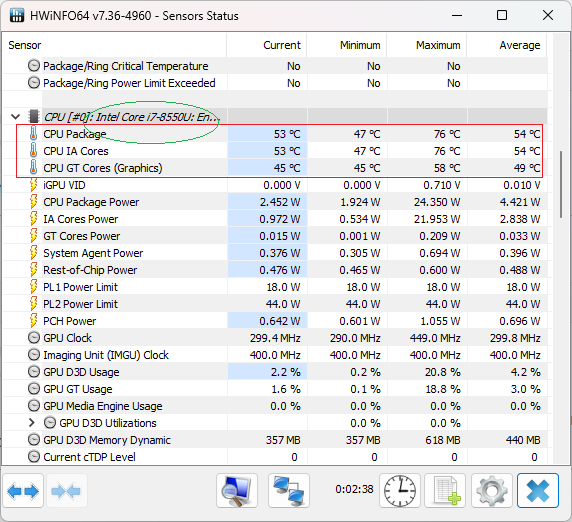 core i7 8550U temperature at 99 degrees of my HP EliteBook x... - HP ...