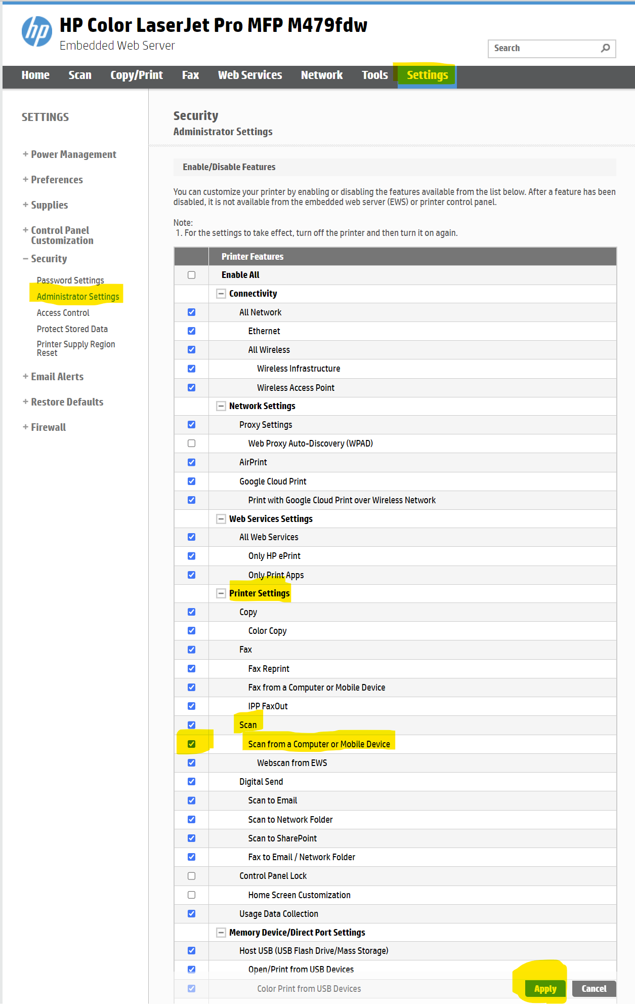 Network Scanning doesn't work HP Color LaserJet Pro MFP M479... - HP ...